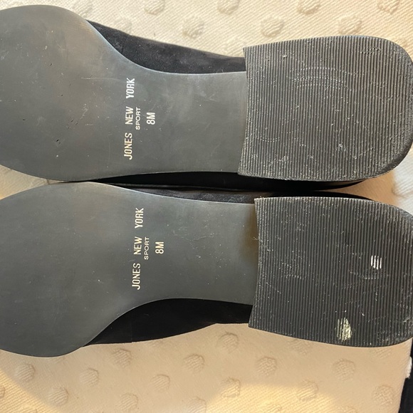 JONES NEW YORK black vegan suede/ gray tweed loafer - Picture 8 of 12